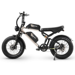 Side view of Hanevear Ham 1500W Electric Bike showing 20-inch fat tires and robust frame design