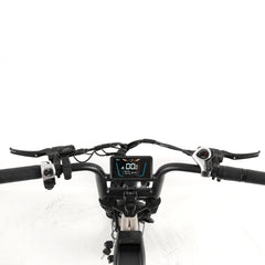 Display of Hanevear Ham Electric Bike displaying 5 levels of pedal assist and real-time riding data