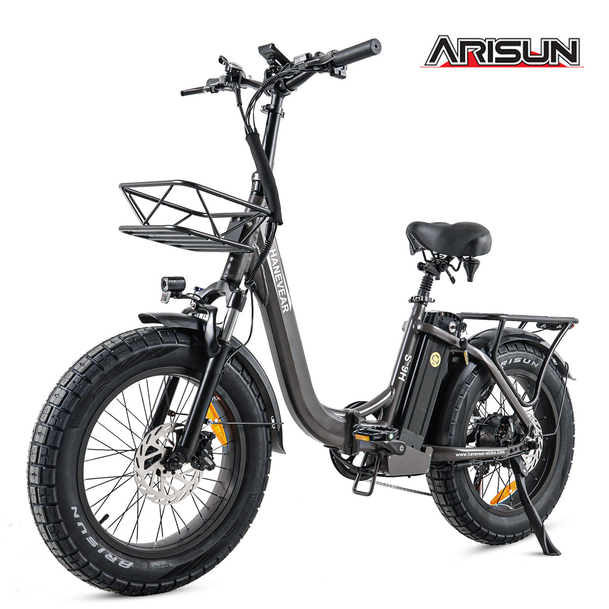 HANEVEAR H6-S Folding Electric Bike with 24Ah battery and fat tires, offering 140KM range