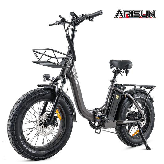 HANEVEAR H6-S Folding Electric Bike with 24Ah battery and fat tires, offering 140KM range