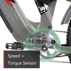 Bicicletta elettrica da montagna HANEVEAR HM26 Full Suspension 52V 20.8A