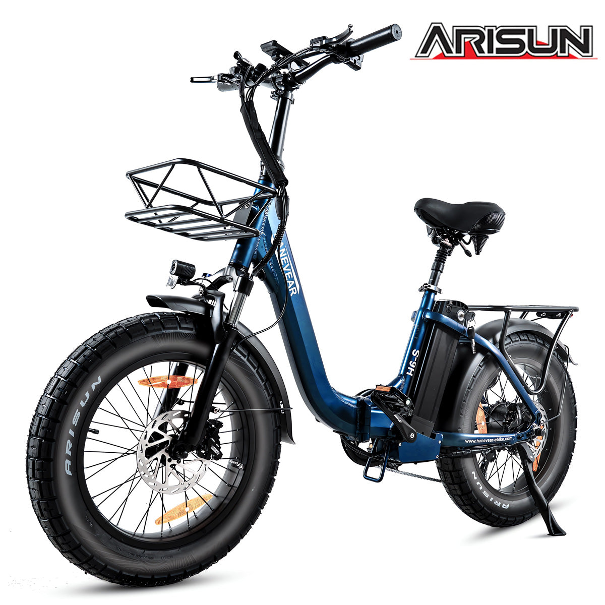 HANEVEAR H6-S Folding Electric Bike with 24Ah battery and fat tires, offering 140KM range