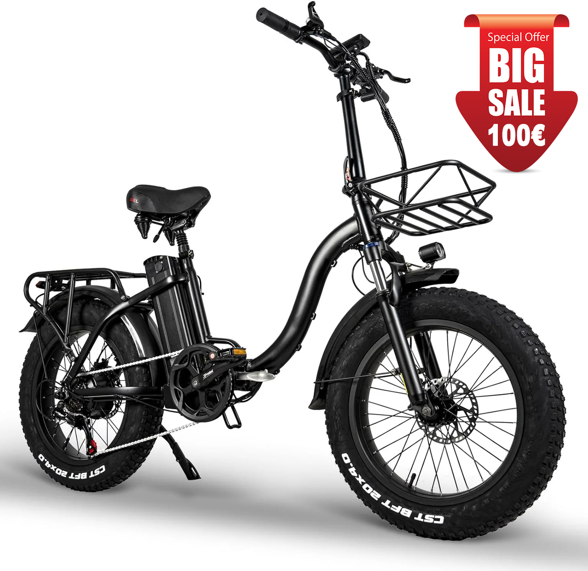 HANEVEAR Y20-Plus 20" Fat Tire Foldable Electric Bike 48V/24AH